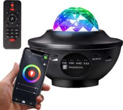 Galaxy projector being controlled from the app on a phone