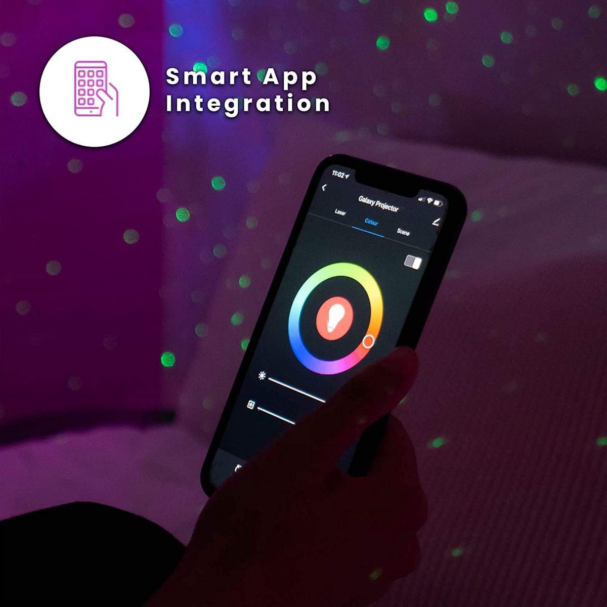 Setting the colour from the app while lying in bed