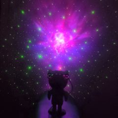 The nebula projected across a ceiling